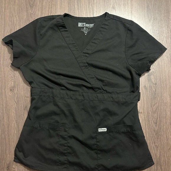 Grey's Anatomy Tops - Grey's Anatomy Women's Black V-Neck Scrub Top